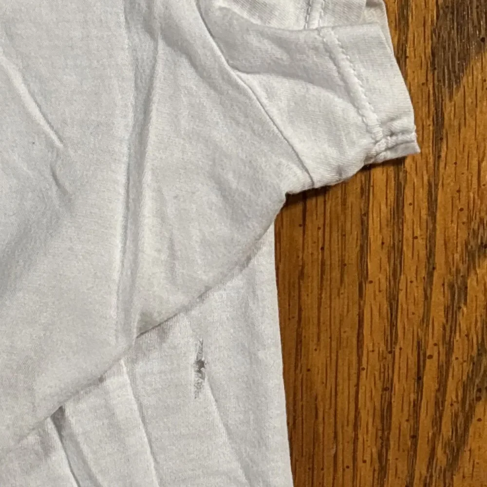 GUESS Be You Tiful White Shirt (Women's Size XL) Pink Rose • Beautiful - Picture 5 of 5